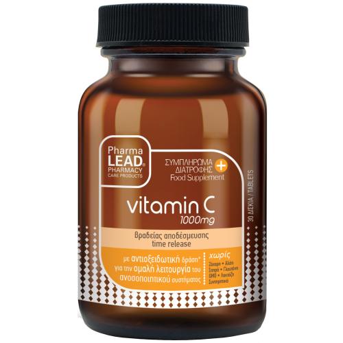 Pharmalead Vitamin C 1000mg Συμπλήρωμα Διατροφής με Βιταμίνη C για την Ομαλή Λειτουργία του Ανοσοποιητικού Συστήματος 30tabs
